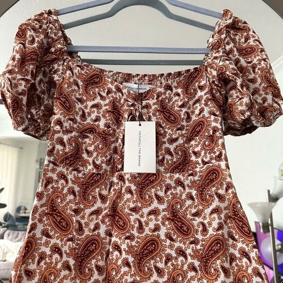Faithful The Brand Juniper Midi Paisley Dress, Size 2 NWT - Picture 3 of 9